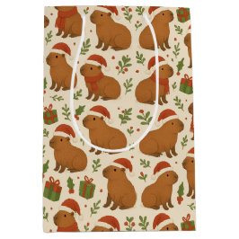 Capybaras met kerst medium cadeauzakje