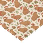Capybaras met kerst tafelkleed (Gekanteld)