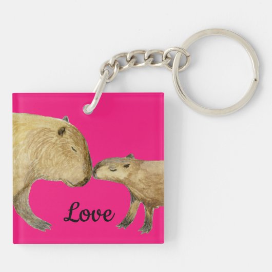 Capybaras Sleutelhanger (Achterkant)
