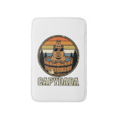 Capydada Capybara Vader Retro Bubbelbad Vectorontw Badmat (Voorkant Verticaal)