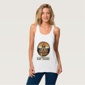 Capydada Capybara Vader Retro Bubbelbad Vectorontw Tanktop (Volledige Voorkant)