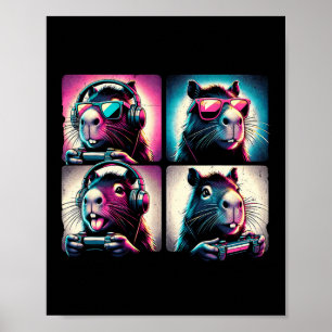 Capyra Grappige Video Games Dier Fotohokje Grappig Poster