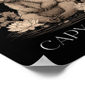 Capyra Peace Cute Yoga Poster (Hoek)