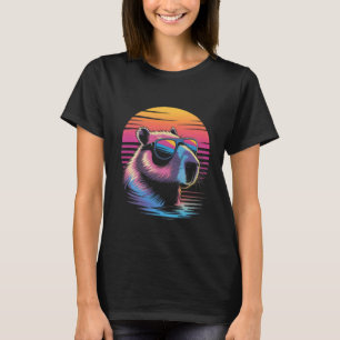 Capyra Schattig Retro Dier Zomer Vakantie Strand T-shirt