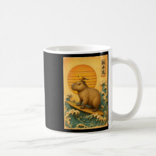 Capyra Surfen Golf Japanse Vintage Ukiyo-e Kunst Koffiemok