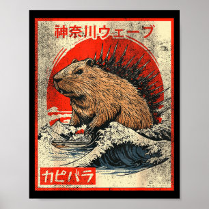 Capyzilla _ Kanagwa Golf Japan _ Cool Knaagdier Ca Poster