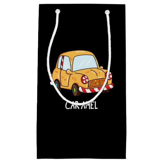 Car-amel Funny Snoep Car Pun Dark BG Klein Cadeauzakje (Voorkant)