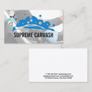 Car Bubbles Logo   Arbeider Schoonmaken Visitekaartje