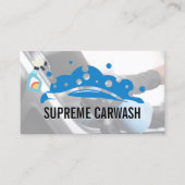 Car Bubbles Logo | Arbeider Schoonmaken Visitekaartje (Voorkant)