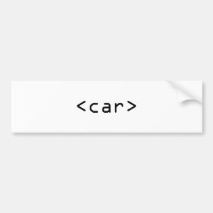 <car>Bumper Sticker HTML