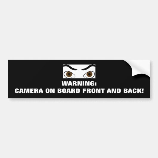 CAR CAMERA AAN BOORD BUMPERSTICKER "GROOT" (Voorkant)
