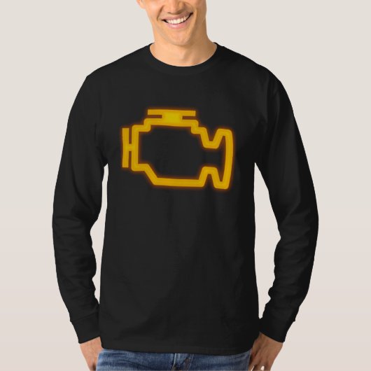 Car Check Engine Light T-shirt (Voorkant)