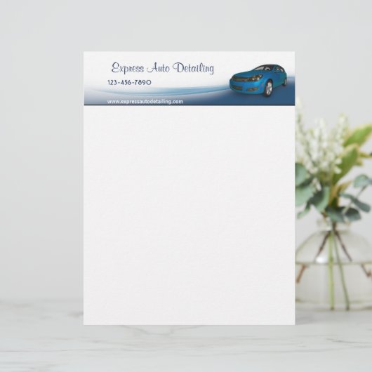 Car Dealer Custom Briefhoofd (Staand voorkant)