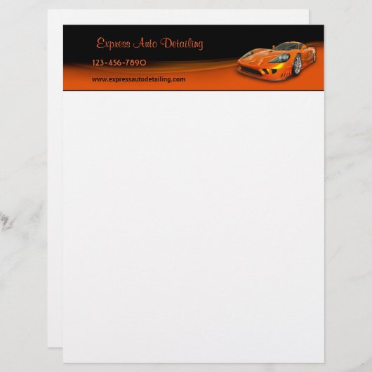 Car Details Persoonlijk Briefhoofd (Voorkant / Achterkant)