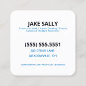 Car Details Vierkante Visitekaartje (Achterkant)