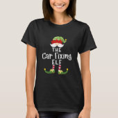 Car Fixing Elf Group Kerstmis Funny T-shirt (Voorkant)
