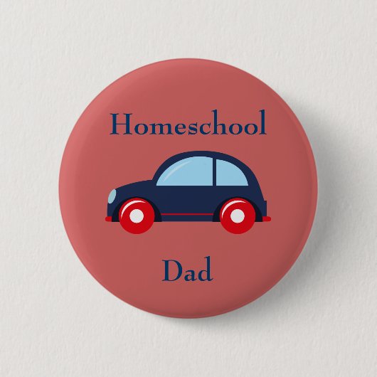 Car Homeschool papa Ronde Button 5,7 Cm (Voorkant)