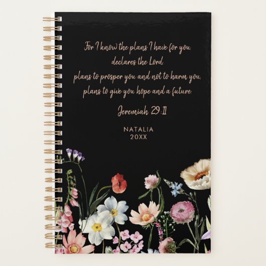 Car je connais les plans Fleur sauvage Bible Verse (Devant)