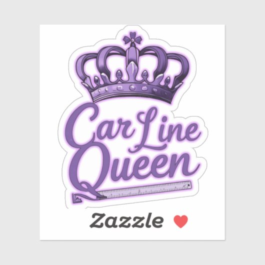 Car Line Queen Sticker (Vel)
