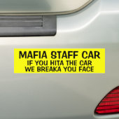 CAR MAFIA-PERSONEEL BUMPERSTICKER (Op auto)