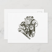 CAR-MECHANISCH ELEMENT BRIEFKAART (Voorkant / Achterkant)