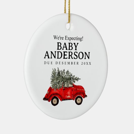 Car Pine Tree We're Expecting Parents Ornament (Rechts)