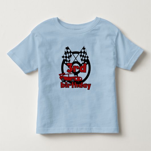 Car Racing 3rd Birthday Tshirts en cadeautjes (Voorkant)