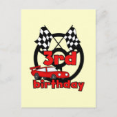 Car Racing 3rd Birthday Tshirts en cadeautjes Briefkaart (Voorkant)