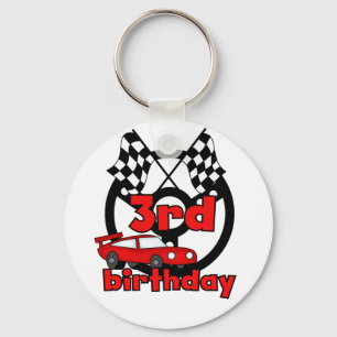 Car Racing 3rd Birthday Tshirts en cadeautjes Sleutelhanger