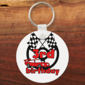 Car Racing 3rd Birthday Tshirts en cadeautjes Sleutelhanger (Voorkant)
