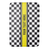 Car Racing / Chess Pattern + uw ruggengraat. en id Badmat (Voorkant Verticaal)