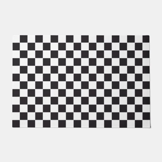 Car Racing / Chess Pattern + uw ruggengraat. en id Deurmat (Voorkant)