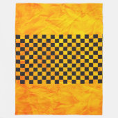 Car Racing / Chess Pattern + uw ruggengraat. en id Fleece Deken (Voorkant)