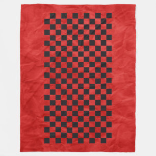 Car Racing / Chess Pattern + uw ruggengraat. en id Fleece Deken