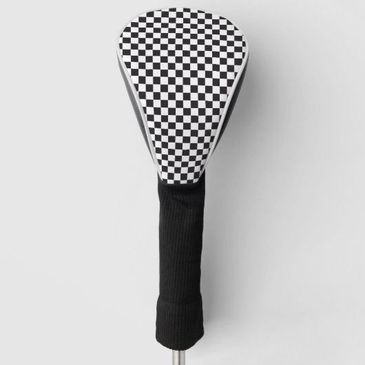 Car Racing / Chess Pattern + uw ruggengraat. en id Golfheadcover (Voorkant)