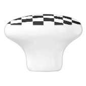 Car Racing / Chess Pattern + uw ruggengraat. en id Keramische Knop (Zijkant)