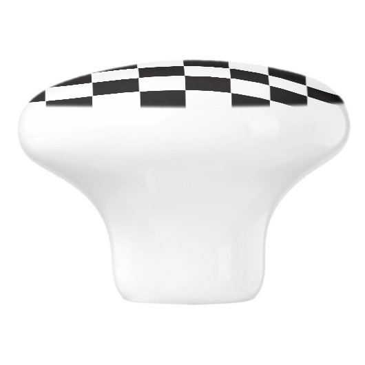 Car Racing / Chess Pattern + uw ruggengraat. en id Keramische Knop (Zijkant)