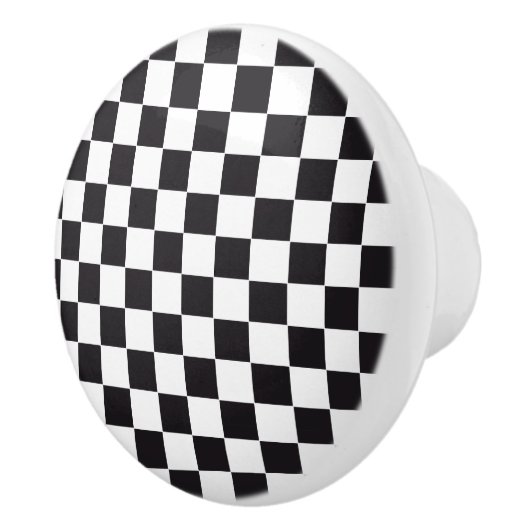 Car Racing / Chess Pattern + uw ruggengraat. en id Keramische Knop (Rechts)