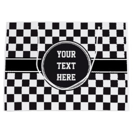 Car Racing / Chess Pattern + uw ruggengraat. en id Large Cadeauzakje