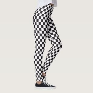 Car Racing / Chess Pattern + uw ruggengraat. en id Leggings