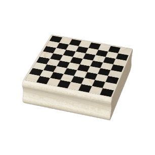 Car Racing / Chess Pattern + uw ruggengraat. en id Rubberstempel