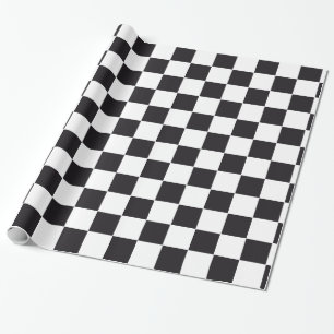 Car Racing / Chess Pattern + uw ruggengraat. en te Cadeaupapier