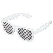 Car Racing / Chess Pattern + uw ruggengraat. en te Retro Zonnebril (Gekanteld)