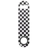 Car Racing / Chess Pattern + uw ruggengraat. en te Speed Flessenopener (Achterkant)