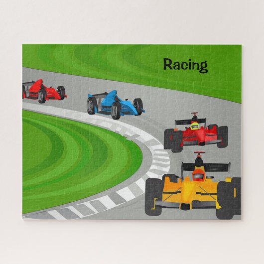 Car Racing Design Puzzle Legpuzzel (Horizontaal)