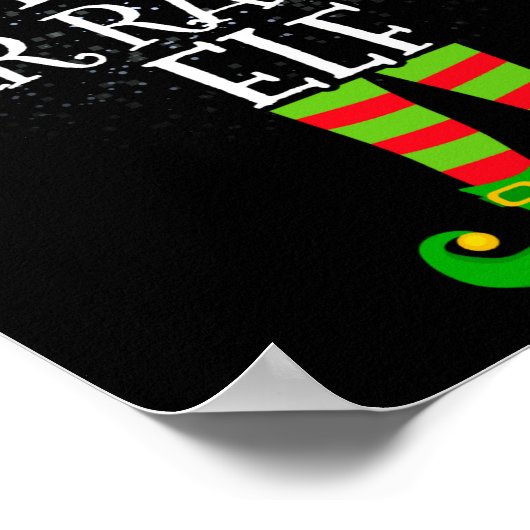 Car Racing Elf Family Matching Christmas Group Poster (Hoek)