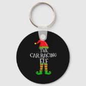 Car Racing Elf Family Matching Christmas Group Sleutelhanger (Voorkant)