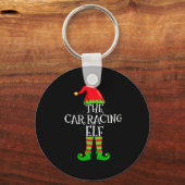 Car Racing Elf Family Matching Christmas Group Sleutelhanger (Voorkant)