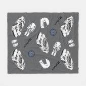 Car racing Fleece Blanket (Voorkant (Horizontaal))