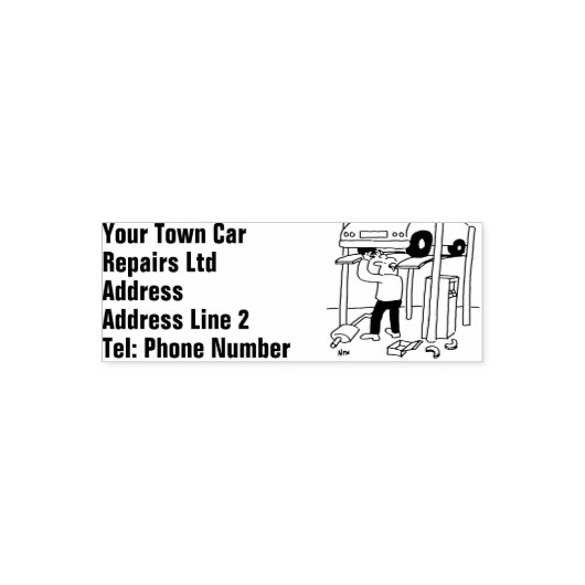 Car Repairs & Servicing Garage Zelfinktende Stempel (Design)